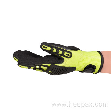 Hespax Custom TPR Gloves Latex Coated Industrial Work